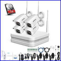 ANNKE Wireless CCTV 1080P NVR Kit WiFi IP Camera Home Security System Outdoor 1T