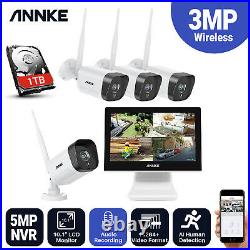 ANNKE Wireless CCTV System 8CH 5MP NVR 3MP Audio IP Camera Home Security Kit 1TB