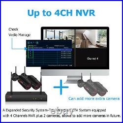 ANRAN 1080P Security Camera System CCTV Home Wireless 1TB Hard Drive HD 2Pcs Kit