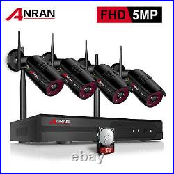 ANRAN 4/8CH 5MP FHD Outdoor Wireless Security Camera System Night Vision NVR Kit
