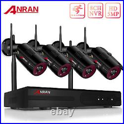 ANRAN CCTV Camera Outdoor Home Security System Wireless 8CH 5MP WIFI NVR Kit 1TB
