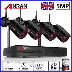 ANRAN CCTV Camera Security Wireless Home 2TB Hard Drive 5MP WiFi Outdoor Audio