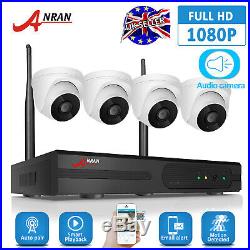ANRAN Home Security Camera System Wireless Audio 1080P Outdoor CCTV Kit IR WiFi
