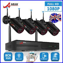 ANRAN Outdoor Home Security Camera System Wireless Waterproof 1080P CCTV Kit 8CH