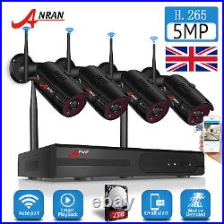 ANRAN WiFi Security Camera System Wireless Outdoor 5MP 2TB HDD NVR Home CCTV Kit