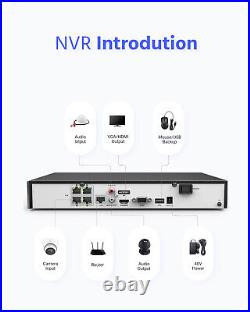 Annke 5mp Cctv System Poe Ip Camera Audio MIC 6mp 8ch Nvr 100ft Night Vision Kit