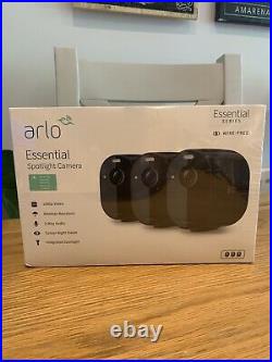 Arlo Essential Spotlight 3 Cameras Kit 1080p WiFi Security System Black New