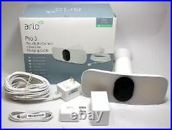 Arlo Pro 3 Wireless Wi-Fi Battery Smart Floodlight Camera Kit White