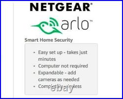 Brand New Arlo Smart Home 4 Hd Security Camera Kit Netgear Vms3430-100eus