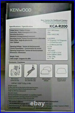 Brand New Kenwood 4K Front Dash Cam & 1440p Rear Dashcam With Hardwire Kit