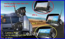 Bus Truck Caravan Dual Digital Wireless Reversing Rear View Monitor/Camera kits