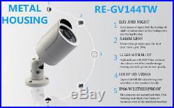 CCTV 4CH 2.4MP 1080P Camera Day Night Vision Waterproof Home Security System KIT