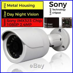 CCTV 8CH DVR 2.4MP 1080P Camera Night Vision Waterproof Home Security System Kit
