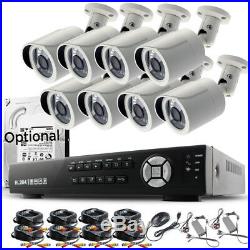 CCTV 8CH Full HD 1080P DVR 2.4MP Night Vision Wide angle Camera Home System Kit