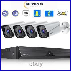 CCTV Camera System 1080P DVR Outdoor Home Surveillance/Office Security Kit UK