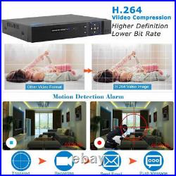 CCTV Camera System Kit Full HD 4CH DVR Recorder Outdoor 2MP Home With Hard Drive