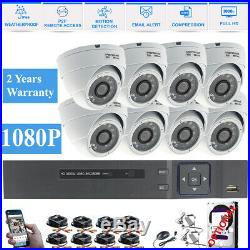 CCTV Full HD 1080P 2.4MP NightVision Indoor/Outdoor DVR Home Security System Kit