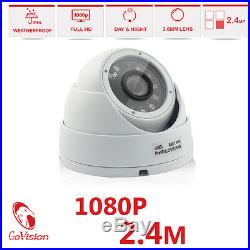 CCTV Full HD 1080P 2.4MP Waterproof Night Vision Camera Home Security DVR Kit