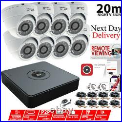 CCTV SYSTEM HDMI HIk-CONNECT DVR DOME NIGHT VISION OUTDOOR CAMERA FULL KIT UK