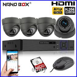 CCTV System Kit 4CH DVR Recorder Home Outdoor Security HD Camera With Hard Drive