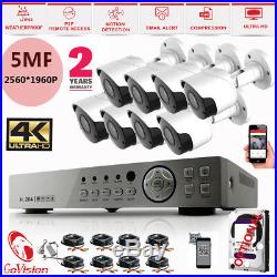 CCTV ULTRA HD 1960P 1080P 5MP Night Vision Outdoor DVR Home Security System Kit
