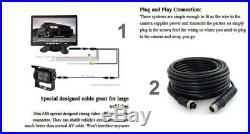 Camper/Truck/Work Car Reversing Rear View Dual Backup Camera Kit + 7 HD Monitor