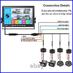 Caravan 4x Camera 4PIN System 9 DVR Monitor 12V/24V Reversing Camera 1080P Kit