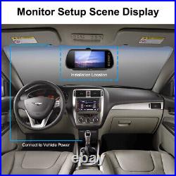 Caravan Truck RearView 4Pin Kit 7 Mirror Monitor Front Rear Camera Night Vision