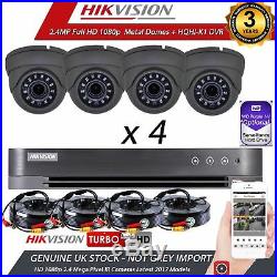 Cctv Hikvision 1080p 2.4mp Hd Night Vision Outdoor Dvr Home Security System Kits