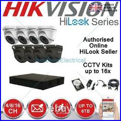 Cctv System Hikvision Hilook Hdmi Dvr Dome Night Vision Outdoor Camera Full Kit