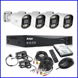 Colour CCTV Camera System HD 1080P DVR Hard Drive Outdoor Home Security Kit UK