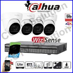 DAHUA Home Security System NightVision 8CH 8MP 4K Surveilance Kit Outdoor Audio