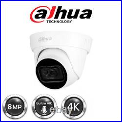 DAHUA Home Security System NightVision 8CH 8MP 4K Surveilance Kit Outdoor Audio