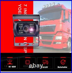 DC Charger Car Reversing Camera 4Pin+7 LCD Monitor Truck Bus Van Rear View Kit