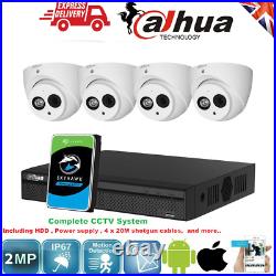 Dahua 2MP CCTV HD NIGHT VISION OUTDOOR DVR HOME SECURITY SYSTEM KIT 1080P Bundle
