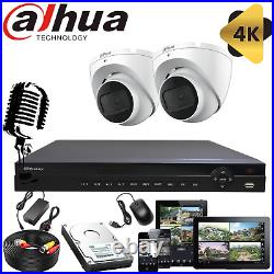 Dahua CCTV SYSTEM 4K Built in Mic DVR DOME NIGHT VISION OUTDOOR CAMERAS FULL KIT