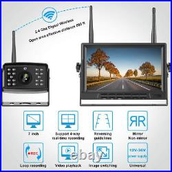 Digital Wireless 7 Monitor Splitscreen 2x Reversing Camera Kit DVR 12V 24V QUAD