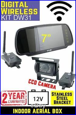Digital Wireless Caravan Motorhome Reversing Rear View Camera CCD Kit Top Spec