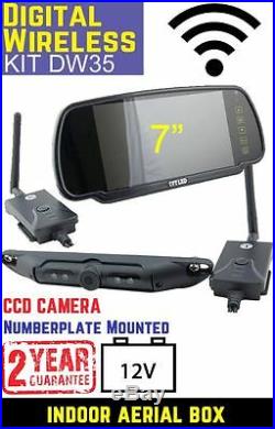 Digital Wireless Reversing Numberplate Camera Kit No Interference -CCD Hi Spec