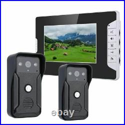 Doorbell Intercom 7 Inch Video Door Phone Kit 2-Camera 1-monitor Night Vision