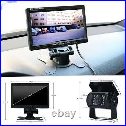 Dual 4-Pin IR Reversing Rearview Camera Night Vision Kit w 7 HD Monitor for Bus