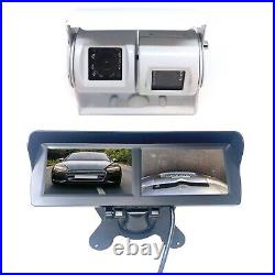 Dual Motorhome Reversing Parking Rearview Camera Inc Dual Dash Monitor Kit White