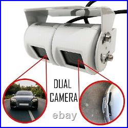 Dual Motorhome Reversing Parking Rearview Camera Inc Dual Dash Monitor Kit White