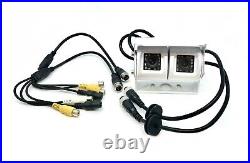 Dual Motorhome Reversing Parking Rearview Camera Inc Dual Dash Monitor Kit White