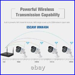 ESCAM 4CH WiFi NVR 4pcs 1080P 2MP WiFi IP Camera Wireless CCTV Security Kit Z6V4