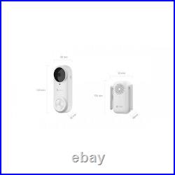 EZVIZ DB2 Video Doorbell Kit Battery-Powered Smart Motion Detection (White)