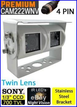 Easy-Fit Hi-Res 7 Dash Reversing Sony 700TVL CCD White Twin Lens Camera Kit