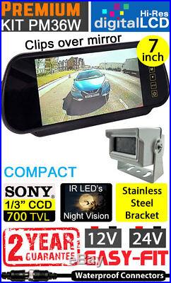 Easy-Fit Hi-Res Mirror Reversing Camera Kit with Compact motorhome CCD Camera
