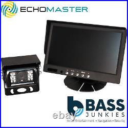 EchoMaster 12-24V 7 TFT LCD Monitor Night Vision Reversing Parking Camera Kit