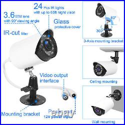 FHD 1080P 4CH Home Security Camera System Night Vision H. 265 DVR IP66 Waterproof